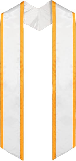 Custom 72" Diagonally Cut Satin Graduation Stole.