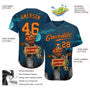 Custom 3D Pattern Halloween Pumpkins Horror Night Authentic Baseball Jersey