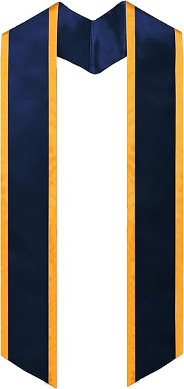 Custom 72" Diagonally Cut Satin Graduation Stole.