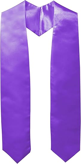 Custom 72" Diagonally Cut Satin Graduation Stole.