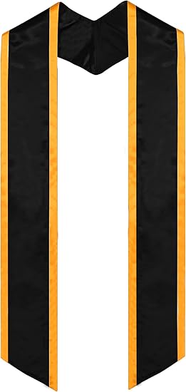 Custom 72" Diagonally Cut Satin Graduation Stole.