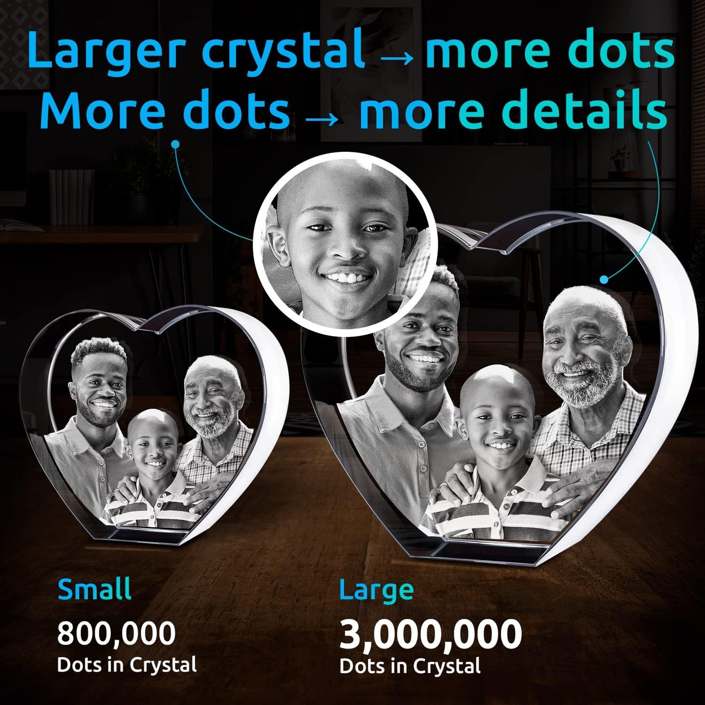 GMB CRYSTAL ENGRAVED HEART