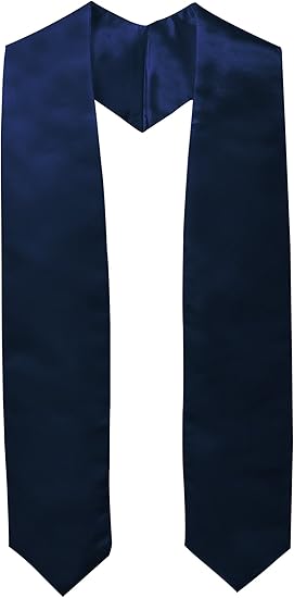 Custom 72" Diagonally Cut Satin Graduation Stole.