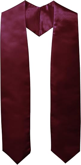 Custom 72" Diagonally Cut Satin Graduation Stole.