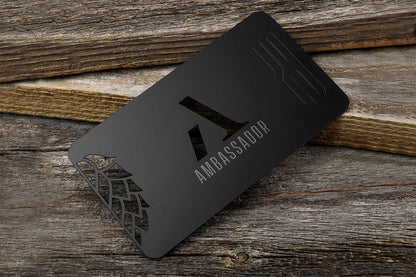 Black Metal Business Cards