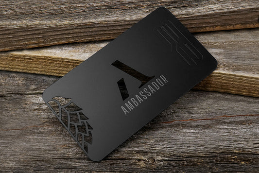 Black Metal Business Cards