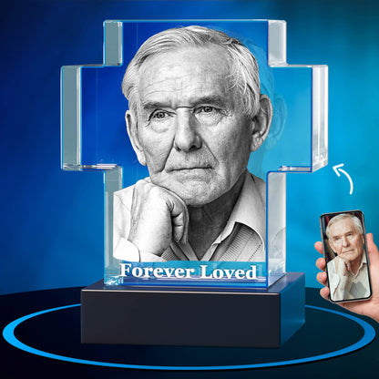 GMB CRYSTAL ENGRAVED CROSS MEMORIAL