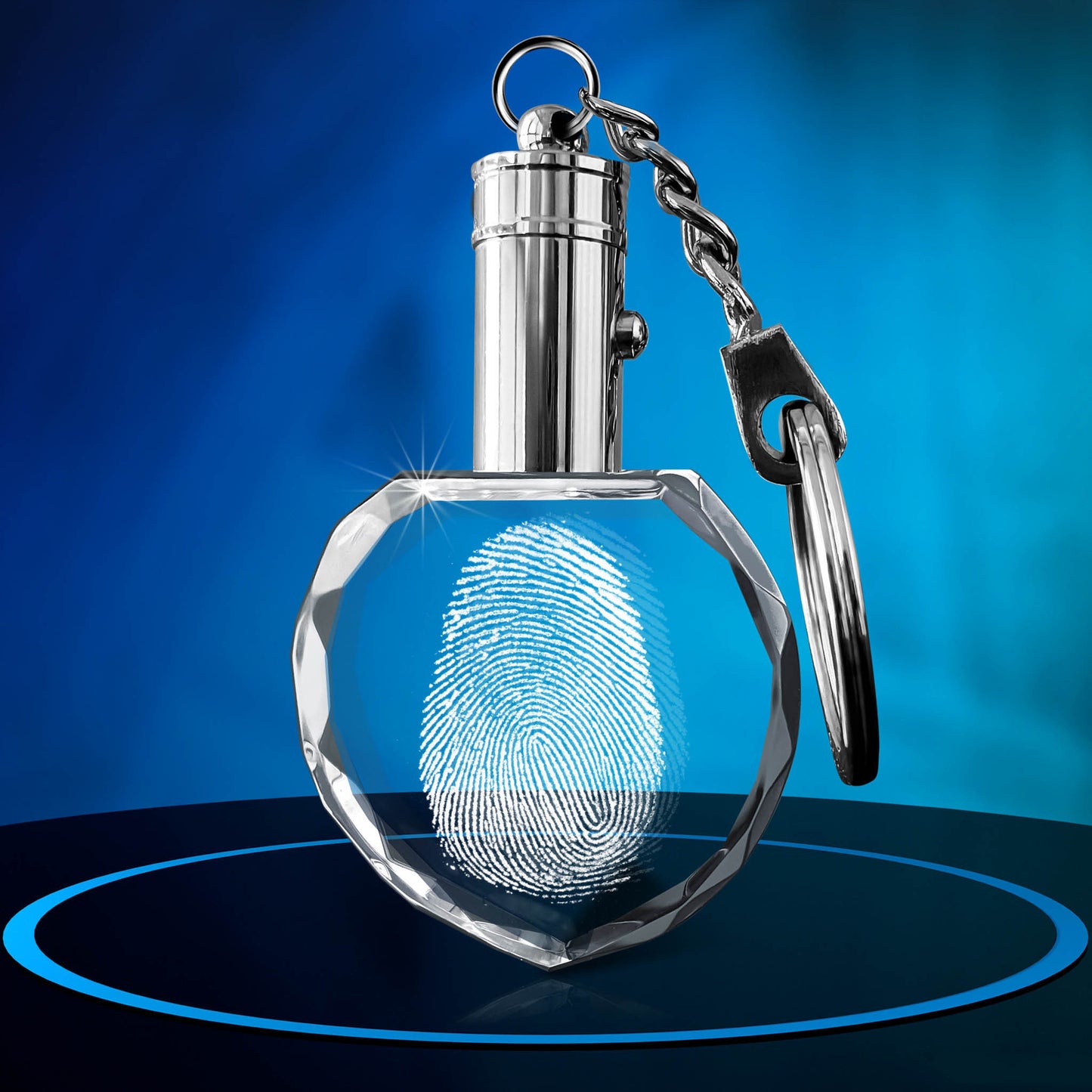 GMB CRYSTAL FINGERPRINT HEART KEY CHAIN