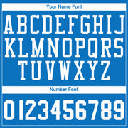 Custom Blue White Round Neck Basketball Jersey