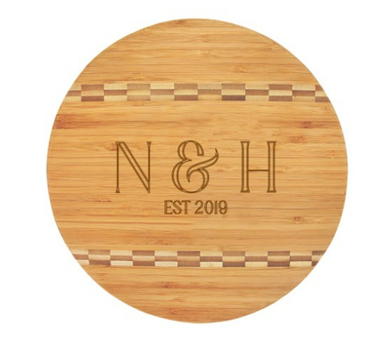 Initials Round Cutting Board