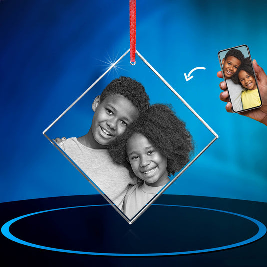 GMB CRYSTAL ENGRAVED ORNAMENT SQUARE