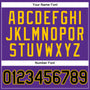 Custom Purple Black Pinstripe-Gold Authentic Baseball Jersey