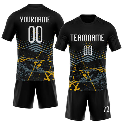 Custom Black White Splash Sublimation Volleyball Uniform Jersey