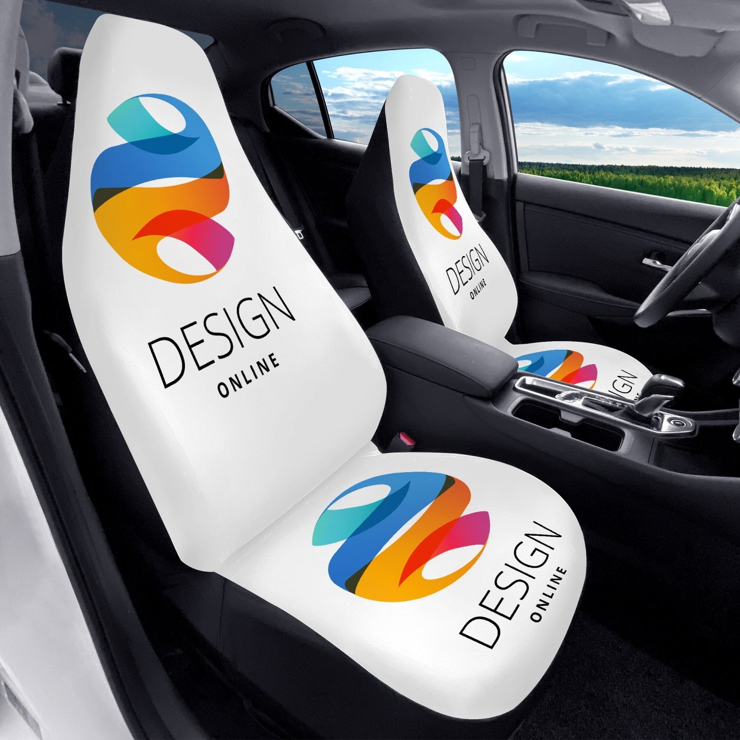 Custom Microfiber Car Seat Covers - 2Pcs