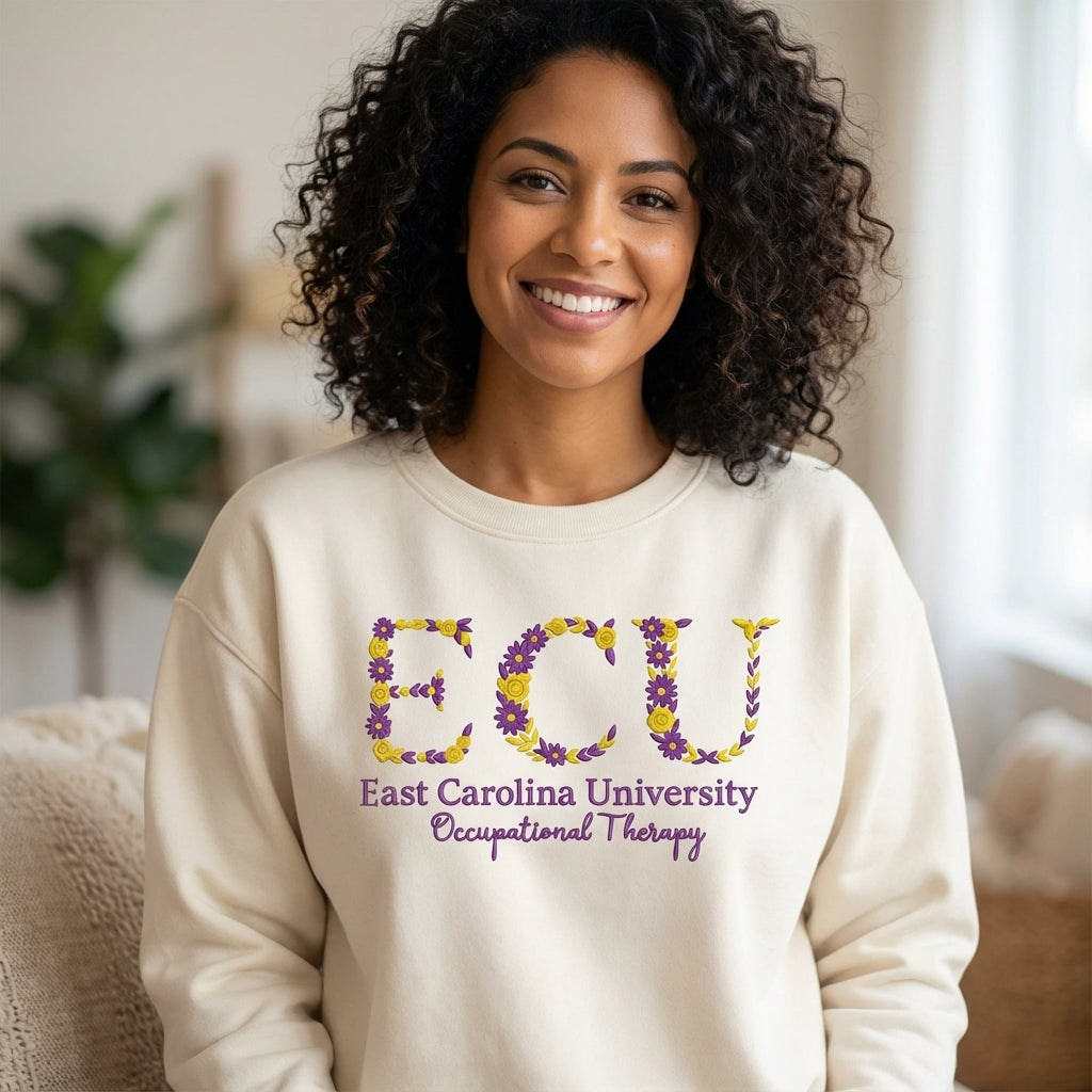 Floral ECU Occupational Therapy Sweater