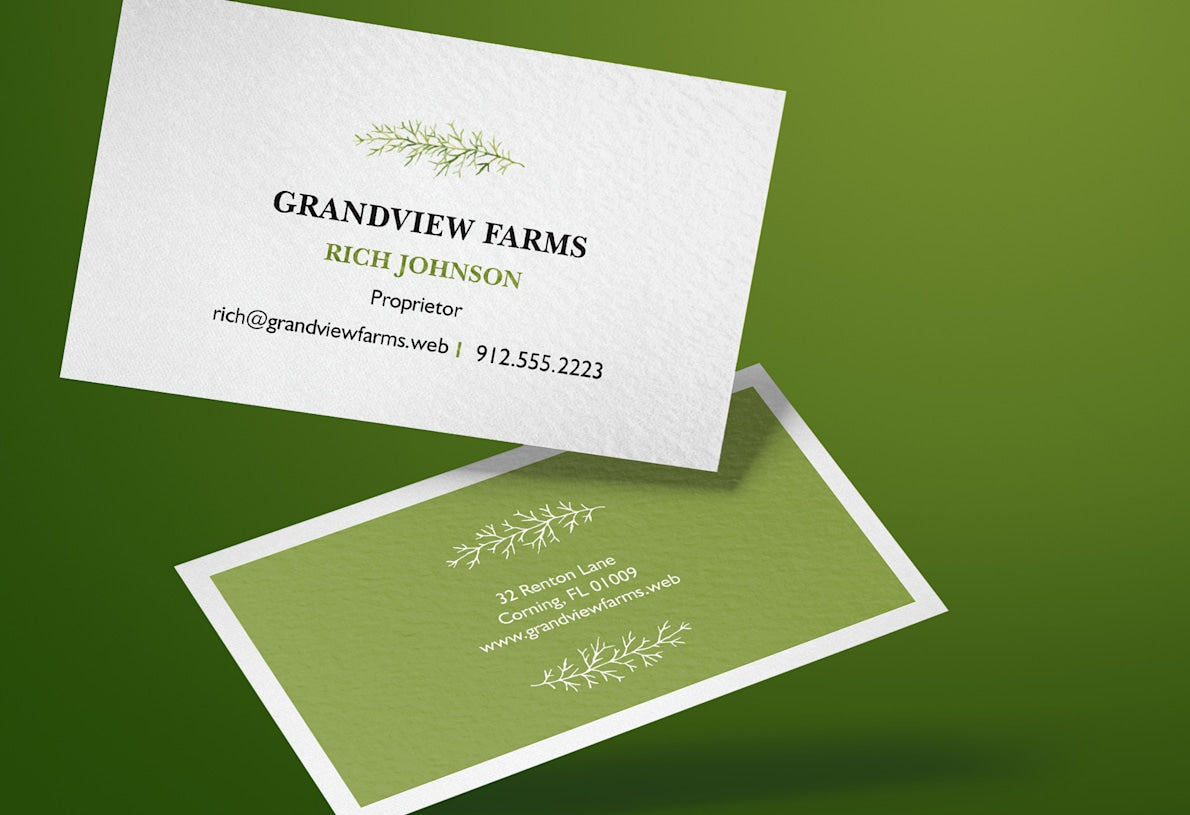 Natural Textured Business Cards