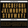Custom Black Snakeskin Black-Old Gold 3D Pattern Design Authentic Baseball Jersey