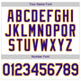 Custom White Purple Pinstripe Purple-Gold Authentic Baseball Jersey